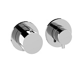 Alpi Blue Смеситель для душа термостатический на 2 потребителя, встраив., внешняя часть, цвет:chrome BU EHN163 CR