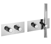 Alpi Blue Смеситель для душа термостат. 4 потреб., встр., с вн. частью и ручным душем, цвет: chrome BU 85L167D CR
