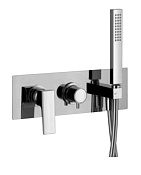 Alpi Una18 Смеситель для душа на 2 потребителя, встр., с внутр. частью и ручным душем, цвет: chrome UN 18L863D CR