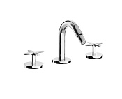 Alpi Nu Смеситель для биде на 3 отверстия, без донного клапана, длина излива 12,5 см, цвет: chrome NU 24621 CR