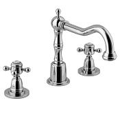 Alpi London Смеситель для раковины высокий на 3 отверстия, с д/к, высота излива 15,6см, цвет: chrome LO 41691 CR