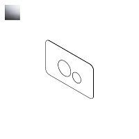 Ritmonio Complementi Клавиша смыва 26x0,8x16h см, цвет: crl chrome 78T003CRL