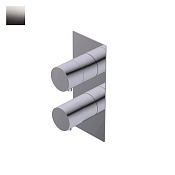 Ritmonio P47 Смеситель для душа термостатический, на 3 потребителя, внешняя часть, цвет: ix brushed PR47HG101IX