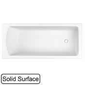 Whitecross Coin Ванна из Solid Surface встраиваемая 170x75 см, с щельев. перел., цвет: белый матовый 0224.170075.200