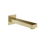 Gessi Inverso Rigato Излив настенный для ванны 18 см, цвет: brushed brass PVD 73103#727