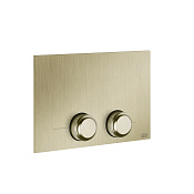 Gessi Venti20 Кнопка смыва для унитаза, 2 режима, латунь, цвет: brushed brass PVD 54657#727