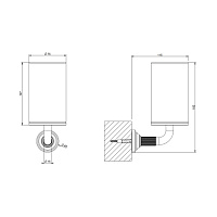 Gessi Venti20 Стакан подвесной, композитный, цвет: brushed brass PVD 65407#727