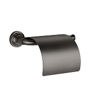 Gessi Venti20 Держатель туалетной бумаги с крышкой, подвесной, цвет: black metal brushed PVD 65449#707