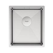 Paulmark Next Кухонная мойка нержавеющая сталь 38х44 см, цвет: брашированная сталь PM213844-BS