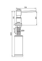 Paulmark Kraft Дозатор для жидкого мыла встраиваемый, латунь, цвет: брашированная сталь D003-BS