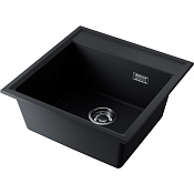 Omoikiri Daisen 51-BL Кухонная мойка из Artgranit 51x51 см, цвет: черный 4997303