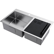 Omoikiri Akisame 86-2 Side-IN Кухонная мойка из нержавеющей стали 86x51 см, цвет: нержавеющая сталь 4997021