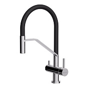 Omoikiri Akeno C-BL Смеситель для кухни с гибким изливом и подключением фильтра цвет: хром 4994543