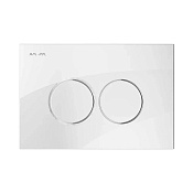 Am.Pm ProC L Кнопка смыва для унитаза, 2 режима, пластик, цвет: белый глянцевый I070101