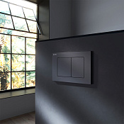 Am.Pm PrimeFit S Кнопка смыва для унитаза, 2 режима, пластик, цвет: черный матовый I090238