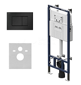 Am.Pm MasterFit Инсталляция для унитаза, глуб. 20 см, клавиша, креплений, шумоиз., цвет: черный мат. I012710.0238