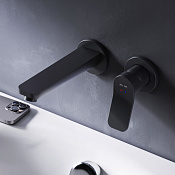 Am.Pm X-Joy Смеситель для раковины встр. с внутренней частью, излив 18,7 см, цвет: черный мат. F85A72622