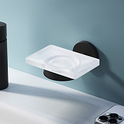 Am.Pm X-Joy Мыльница со стеклянной чашей, подвесная, цвет: черный матовый A85A34222