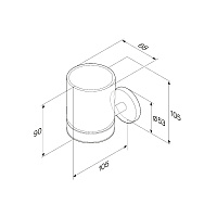 Am.Pm X-Joy Стакан подвесной, стеклянный, цвет: черный матовый A85A34322