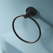 Am.Pm X-Joy Полотенцедержатель круглый d15,5 см, подвесной, цвет: черный матовый A85A34422