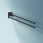 Am.Pm X-Joy Полотенцедержатель 39 см, подвесной, поворотный двойной, цвет: черный матовый A85A32622