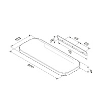 Am.Pm Func Полка подвесная 30 см, цвет: хром глянцевый A8F37600