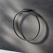 Am.Pm Inspire V2.0 Полотенцедержатель круглый d18,5 см, подвесной, цвет: черный матовый A50A34422