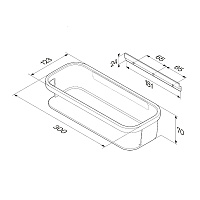 Am.Pm Func Полка подвесная 30 см, цвет: хром глянцевый A8F53100