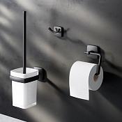 Am.Pm Gem Набор аксессуаров: крючок, ершик для унитаза, держатель туалетной бумаги, цвет: черный мат AK90T2003B