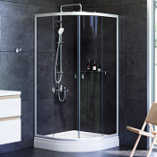 Am.Pm X-Joy Душевой уголок 90х90х180h см, стекло прозрачное 4 мм, без поддона, цвет: хром матовый W88G-205-090MT64