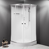 Am.Pm X-Joy Душевая кабина 99,5х210h см, универсальная, стекло прозрачное 4 мм, цвет: хром матовый W94C-401-100MT