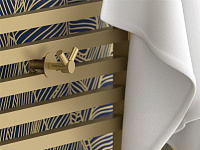 Сунержа Виват Крючок двойной подвесной для полотенцесушителя, нержавеющая сталь, цвет: золотой шёлк 32-2010-0005