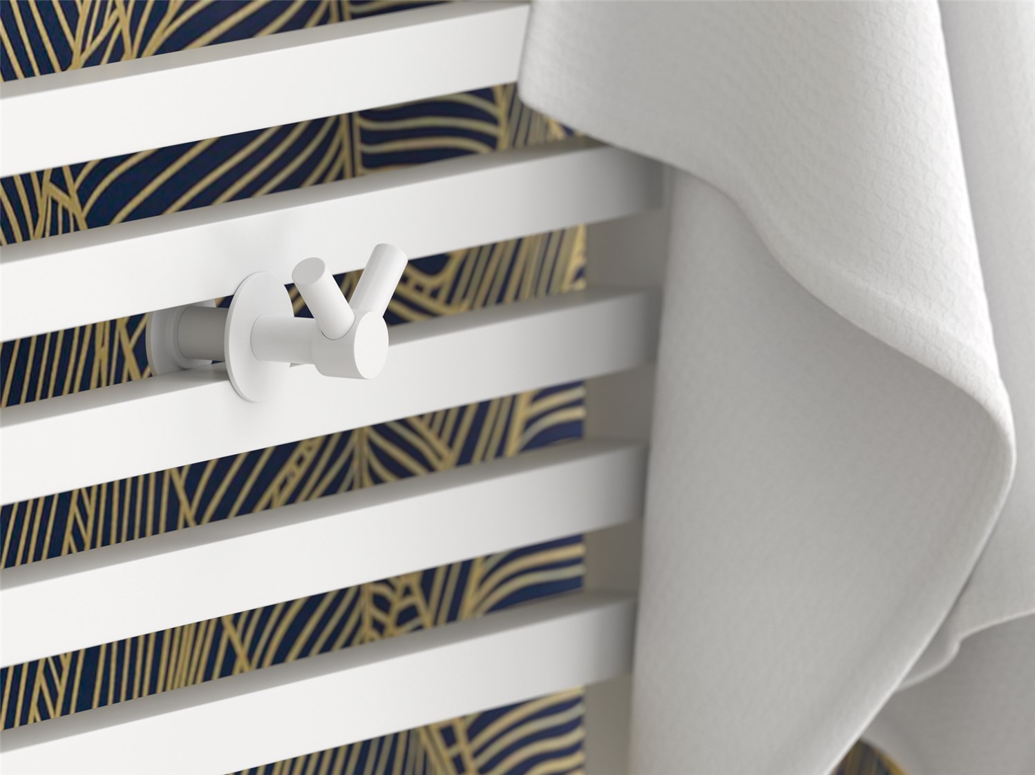 Сунержа Виват Крючок двойной подвесной для полотенцесушителя, нержавеющая сталь, цвет: матовый белый 30-2010-0005