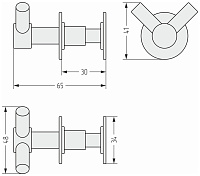 Сунержа Виват Крючок двойной подвесной для полотенцесушителя, нержавеющая сталь, цвет: шампань 020-2010-0005