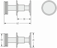 Сунержа Диско Крючок подвесной для полотенцесушителя, нержавеющая сталь, цвет: золотой шёлк 32-2010-0006