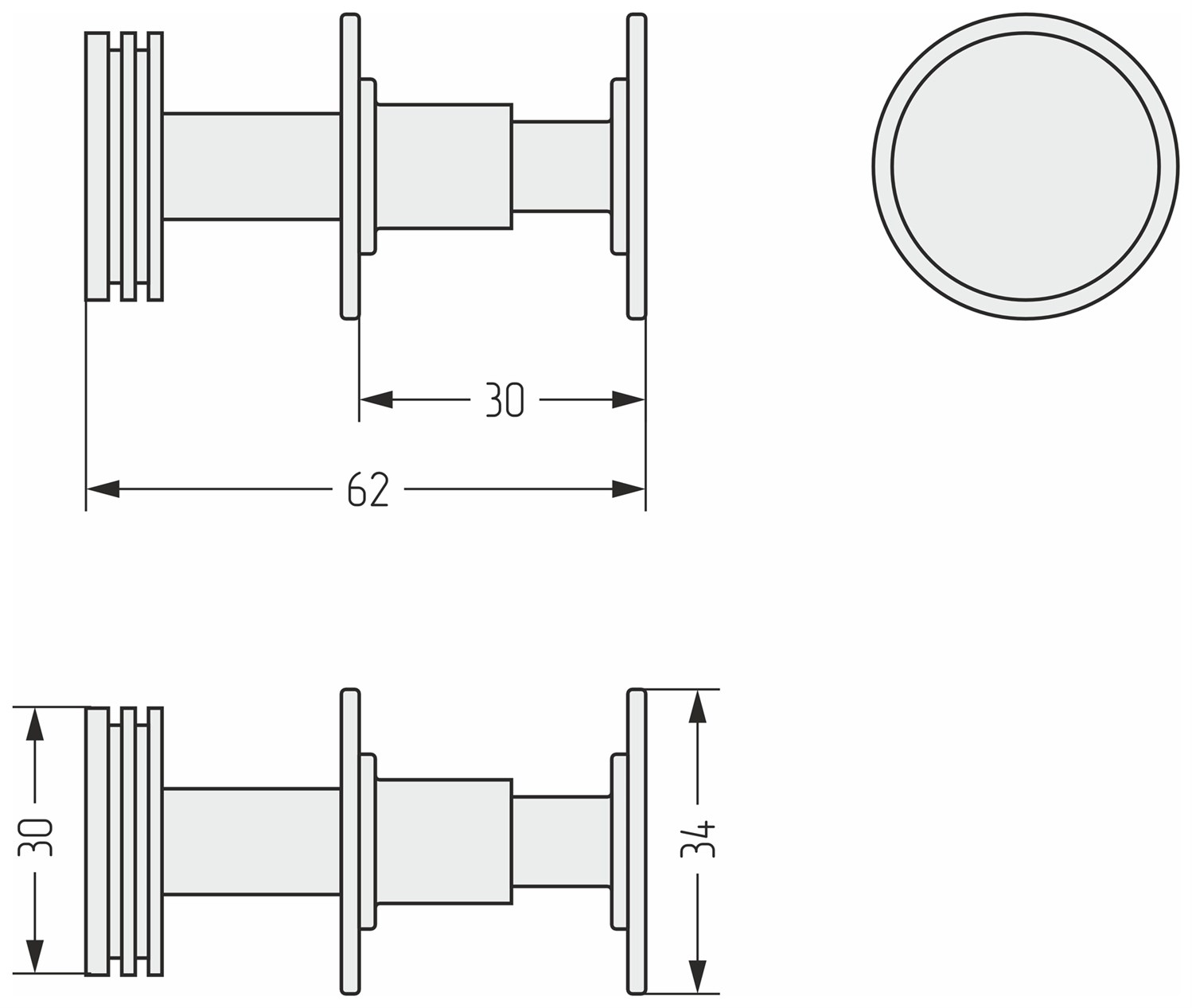 Сунержа Диско Крючок подвесной для полотенцесушителя, нержавеющая сталь, цвет: матовое золото 032-2010-0006