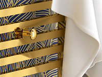 Сунержа Линза Крючок подвесной для полотенцесушителя, нержавеющая сталь, цвет: золото глянцевое 03-2010-0007