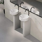 Bette Suno Раковина напольная d34x84h см, с 1 отверстием под смеситель, без перелива, цвет: белый A250-000 VK2