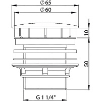 Bette Донный клапан 1 1/4, без перелива, цвет: edelweiss B580-004
