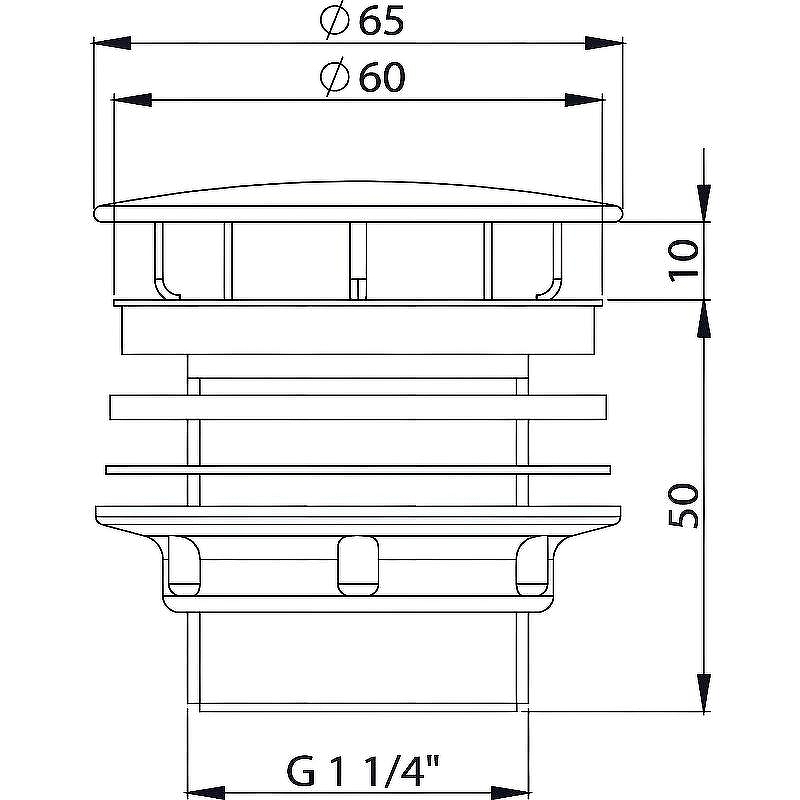 Bette Донный клапан 1 1/4, без перелива, цвет: stone B580-416