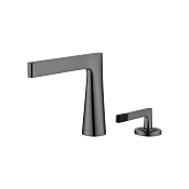Boheme Duo Смеситель для раковины на 2 отверстия, без д/к, длина излива 18,6 см, цвет: gun metall 161-GM
