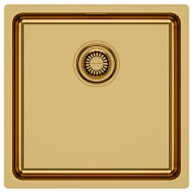 Paulmark Vista Кухонная мойка нержавеющая сталь 44x44 см, цвет: брашированное золото PM304444-BG
