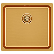 Paulmark Vista Кухонная мойка нержавеющая сталь 48x44 см, цвет: брашированное золото PM304844-BG