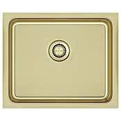 Paulmark Vista Кухонная мойка нержавеющая сталь 54x44 см, цвет: светлое золото PM305444-LG