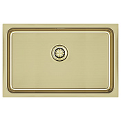 Paulmark Vista Кухонная мойка нержавеющая сталь 74x44 см, цвет: светлое золото PM307444-LG