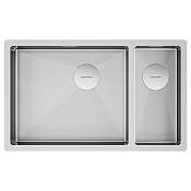 Paulmark Next Кухонная мойка нержавеющая сталь 69x44 см, цвет: брашированная сталь PM226944-BSL