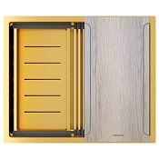 Paulmark Next-Multi Sink Кухонная мойка нержавеющая сталь 54x45 см, цвет: брашированное золото PM785445-BG