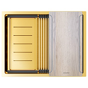 Paulmark Next-Multi Sink Кухонная мойка нержавеющая сталь 58x45 см, цвет: брашированное золото PM785845-BG