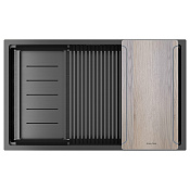 Paulmark Next-Multi Sink Кухонная мойка нержавеющая сталь 74x45 см, цвет: вороненая сталь PM787445-GM