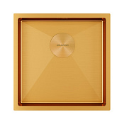 Paulmark Next Кухонная мойка нержавеющая сталь 44x44 см, цвет: брашированное золото PM214444-BG